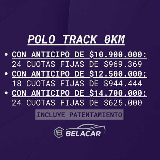POLO TRACK 0KM CUOTAS FIJAS