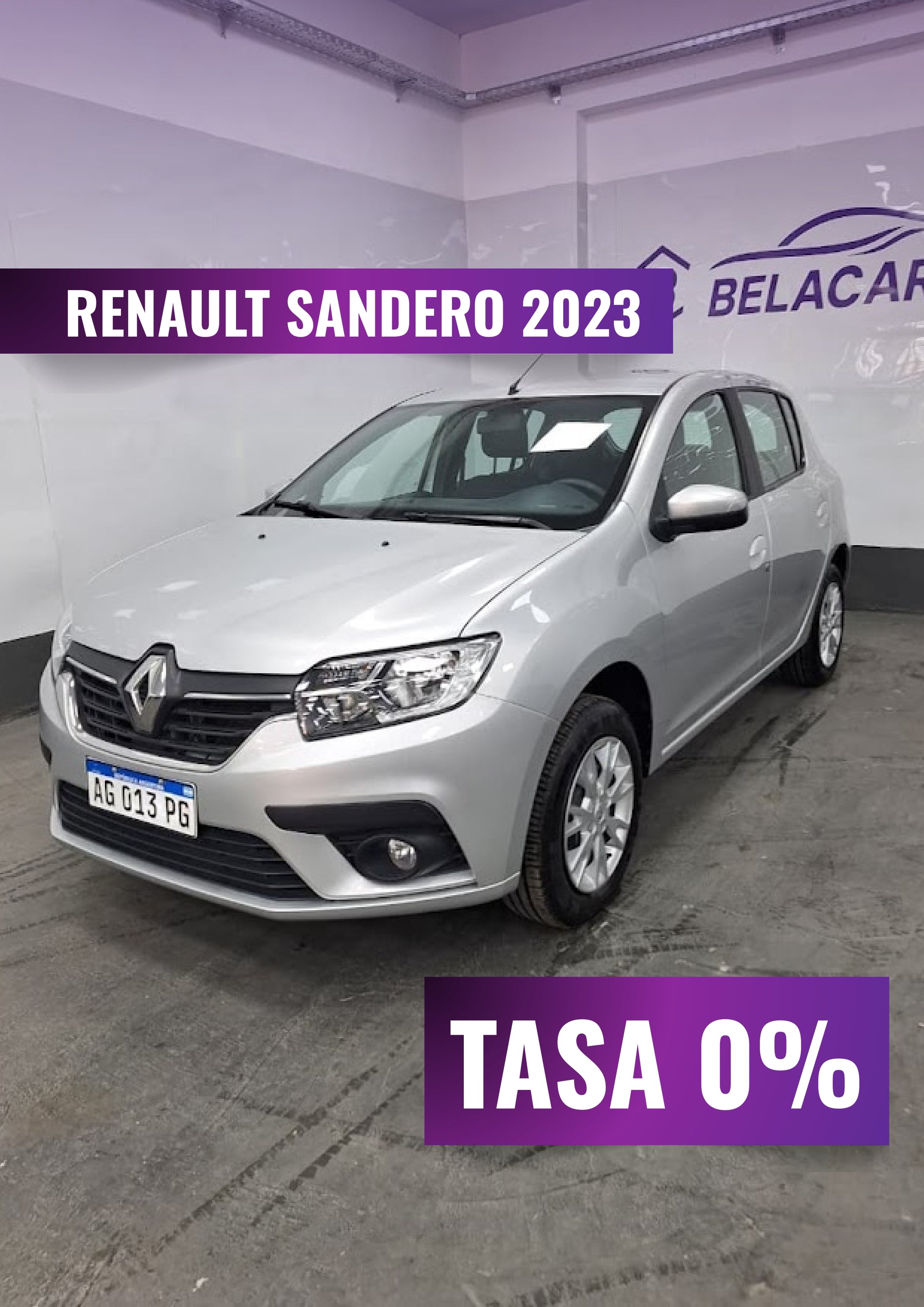 RENAULT SANDERO ZEN A TASA 0% - Belacar