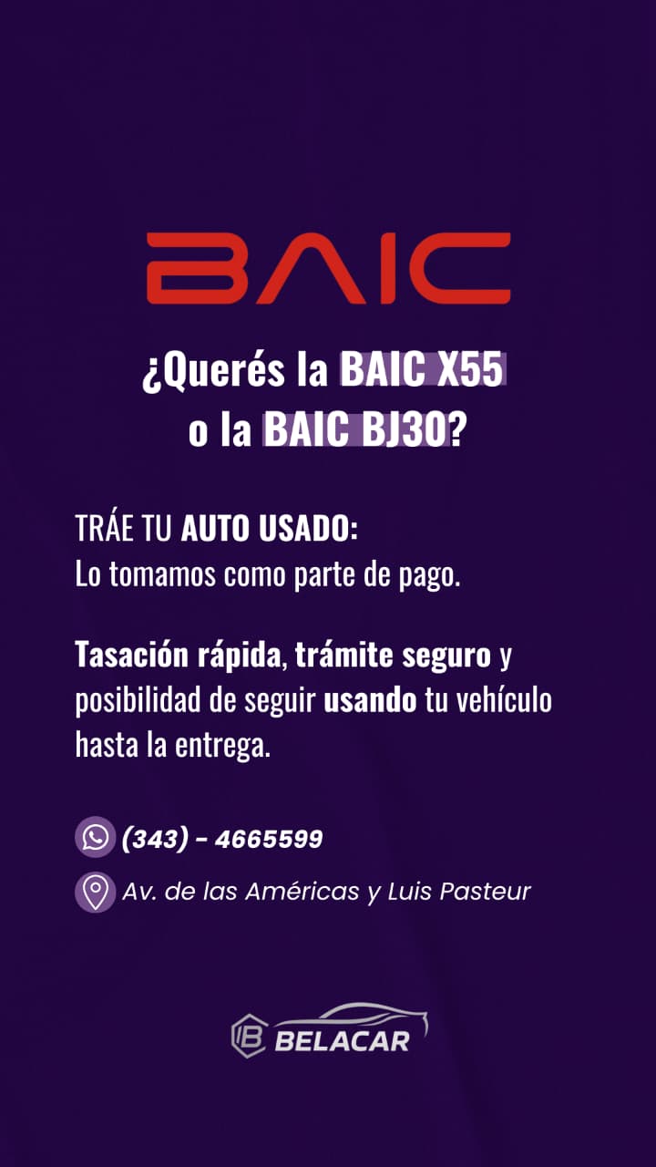 TOMAMOS TU USADO PARA TU BAIC 0KM!!! - Belacar